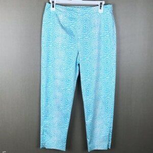 Leopard Print Womens Pants Size 10 Cotton & Lycra Blend with Side Zipper